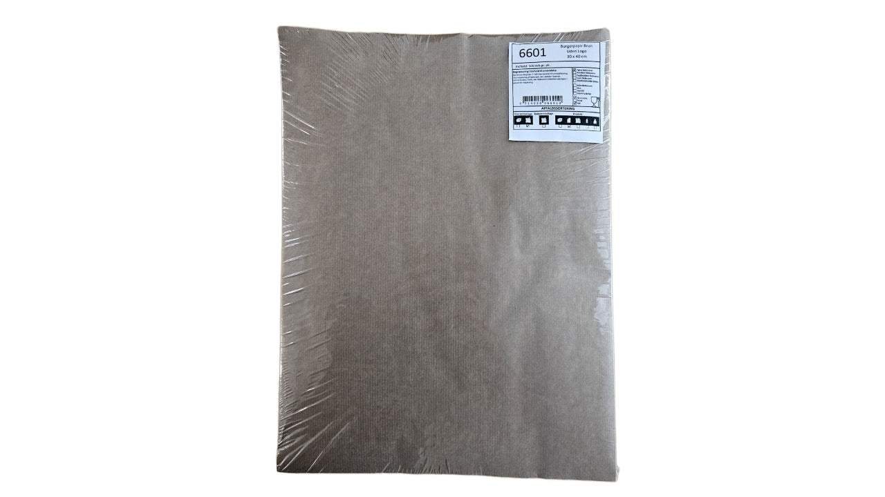 Burgerpapir Brunt 30x40cm 500stk