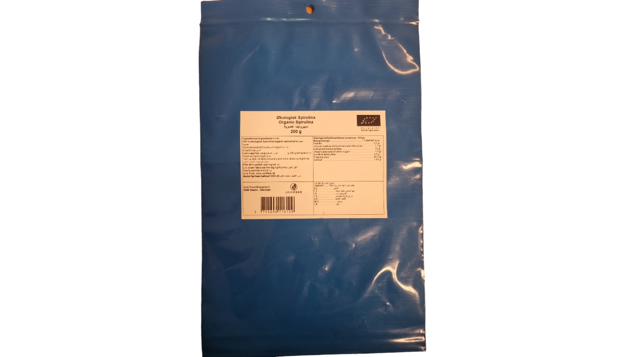 Øko Spirulina grøn pulver 200g