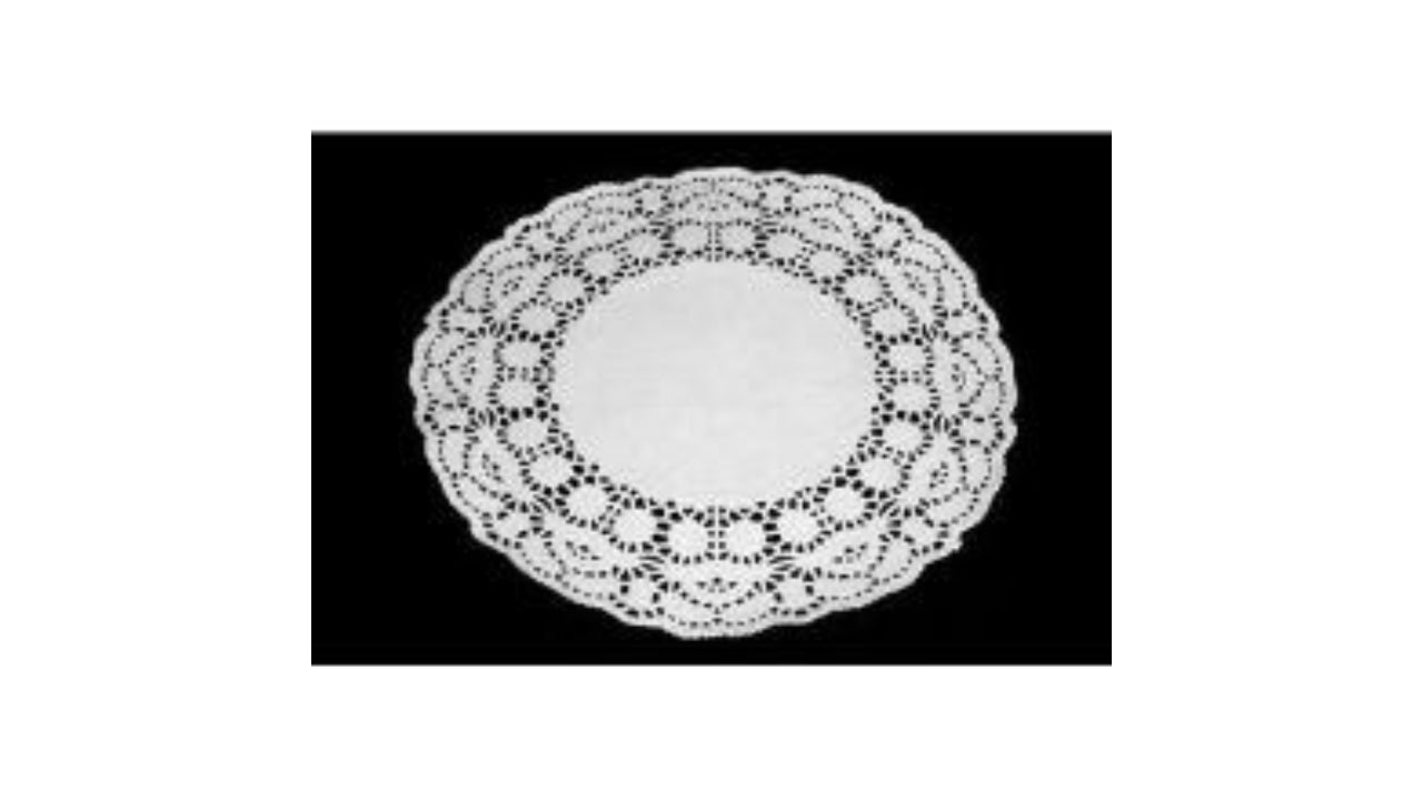 Kagepapir udstanset rund Ø19cm hvid