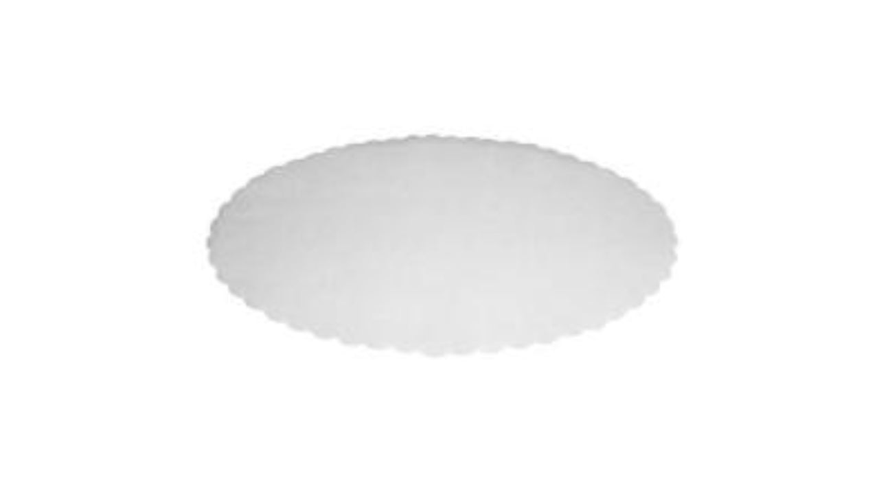 Fadpapir 29x46cm 500stk oval præget hvid