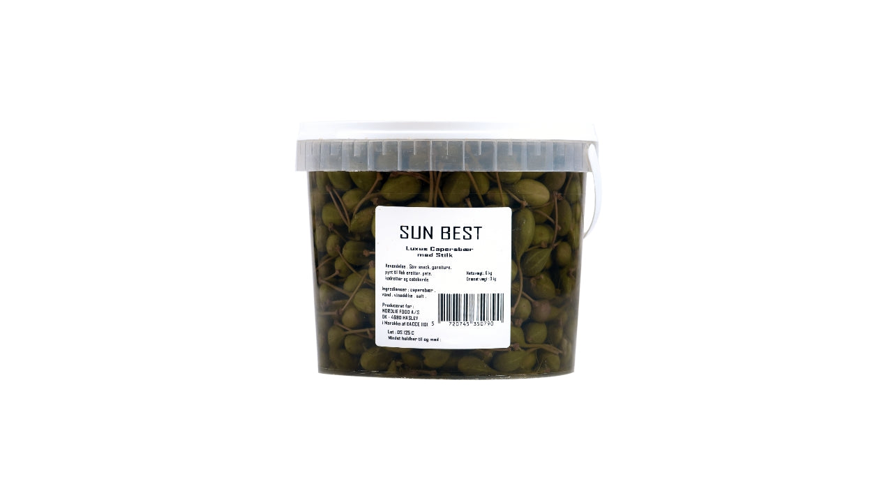 Sunbest luksus capersbær m/stilk 3kg