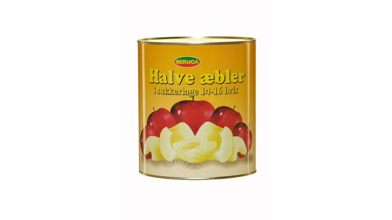 Æbler halve i sukkerlage 2,850kg