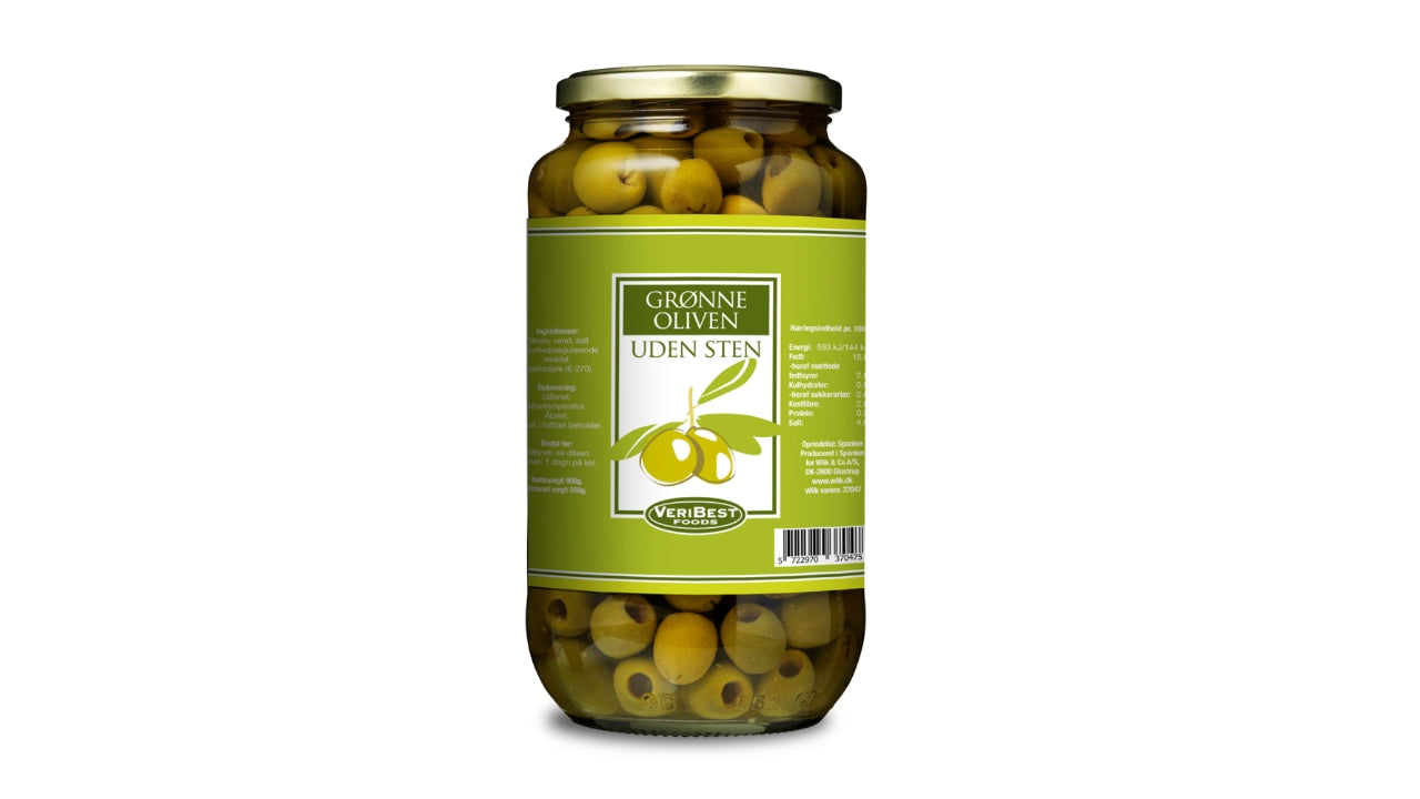 Oliven grønne uden sten 935ml