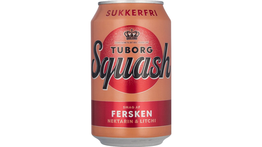Tuborg Squash fersken sukkerfri 24x33cl