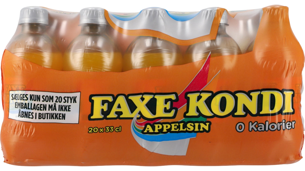 Faxe Kondi appelsin 0 kal pet 20x33cl