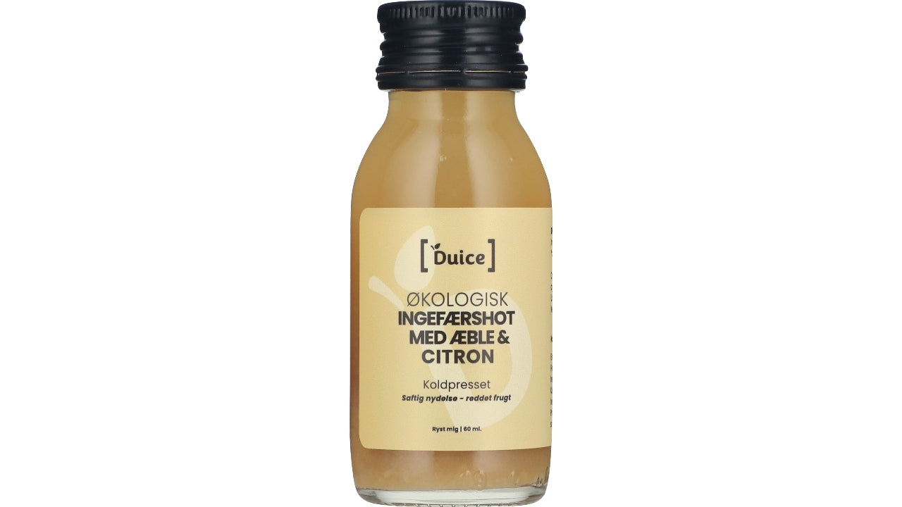 Øko Ingefærshot med æble & citron 60ml