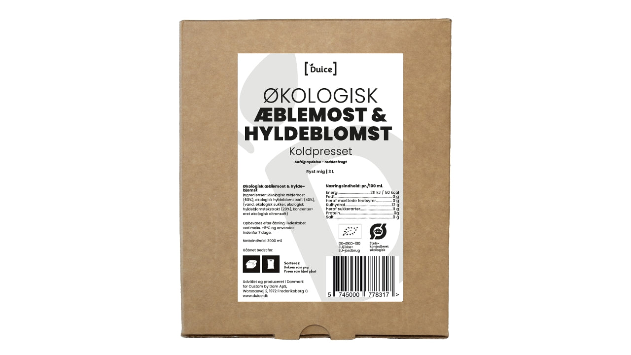 Øko Æblemost & hyldeblomst 3L