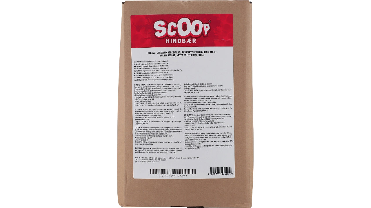 Saft hindbær bag in box 10L