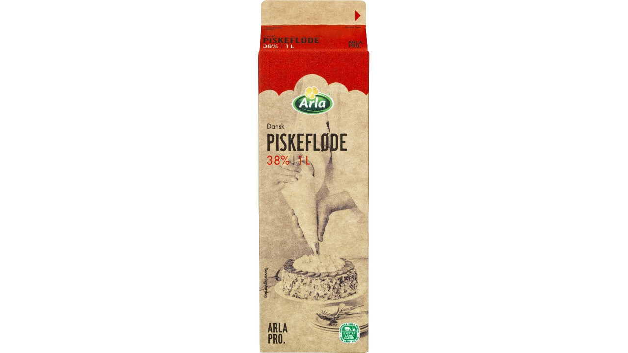 Fløde 38% 1L - Piskefløde
