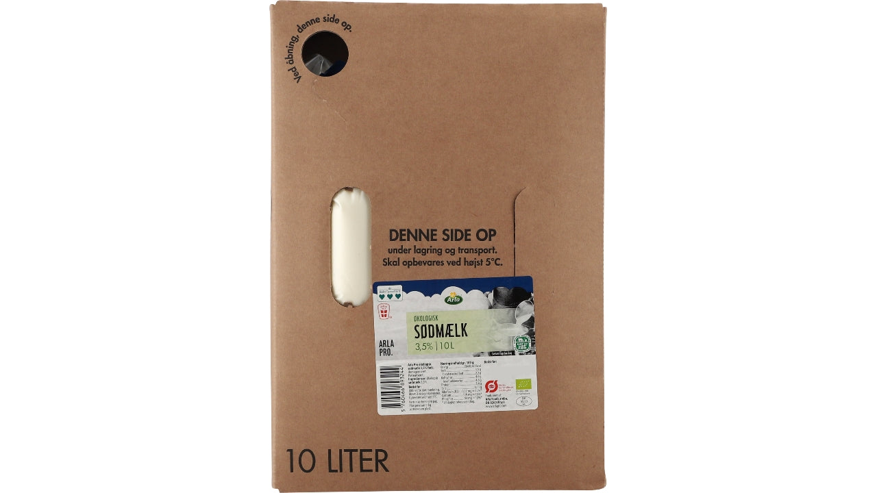 Øko Sødmælk BIB 3,5% 10L – Mælk