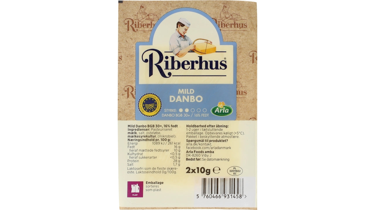 Ost Riberhus 30+ mild 20x2x10g