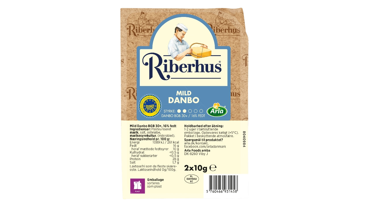Ost Riberhus 30+ mild 20x2x10g