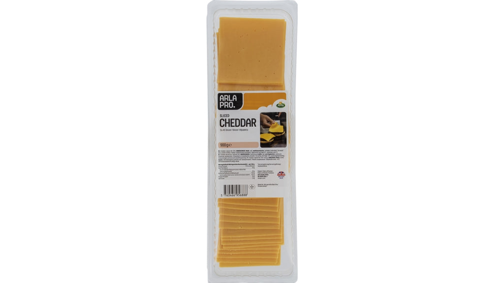 Cheddar ost i skiver 50+ 900g
