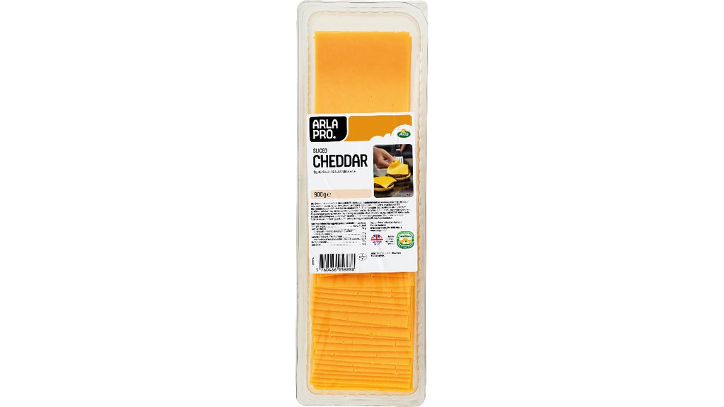 Cheddar ost i skiver 50+ 900g