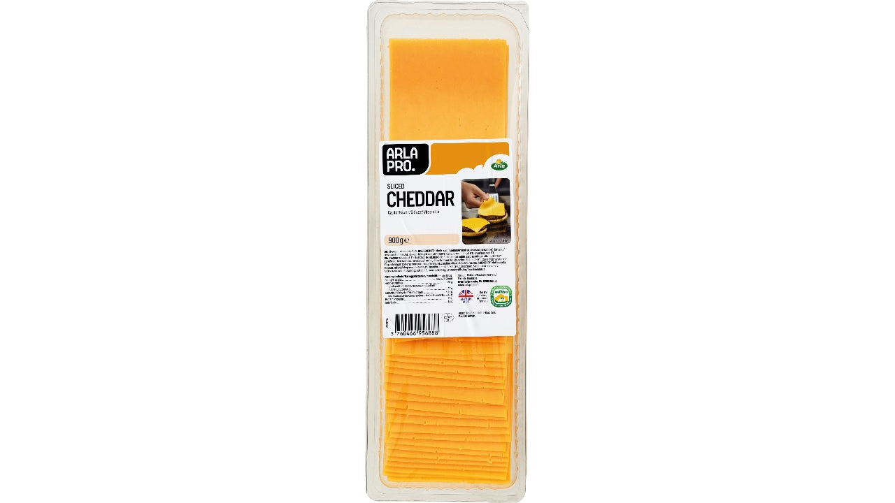 Cheddar ost i skiver 50+ 900g