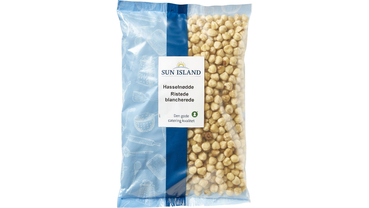 Hasselnødder ristede blancherede 1kg