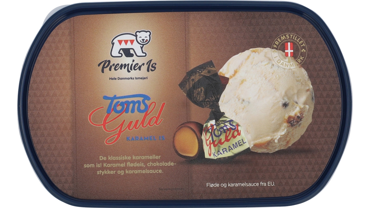 Toms guldkaramel is 750ml