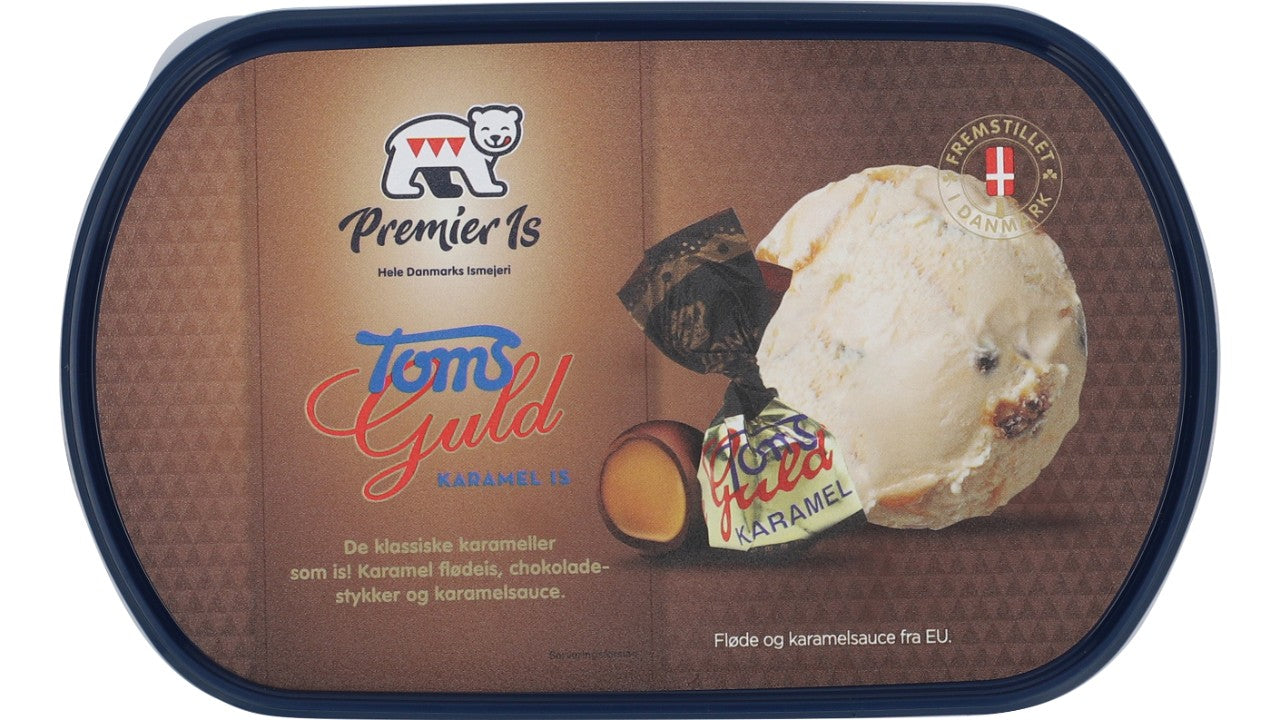 Toms guldkaramel is 750ml