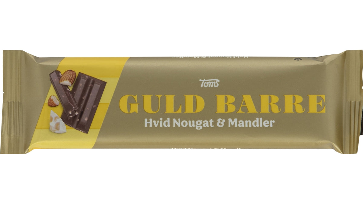 Guld Barre hvid nougat/mandel 30x45g