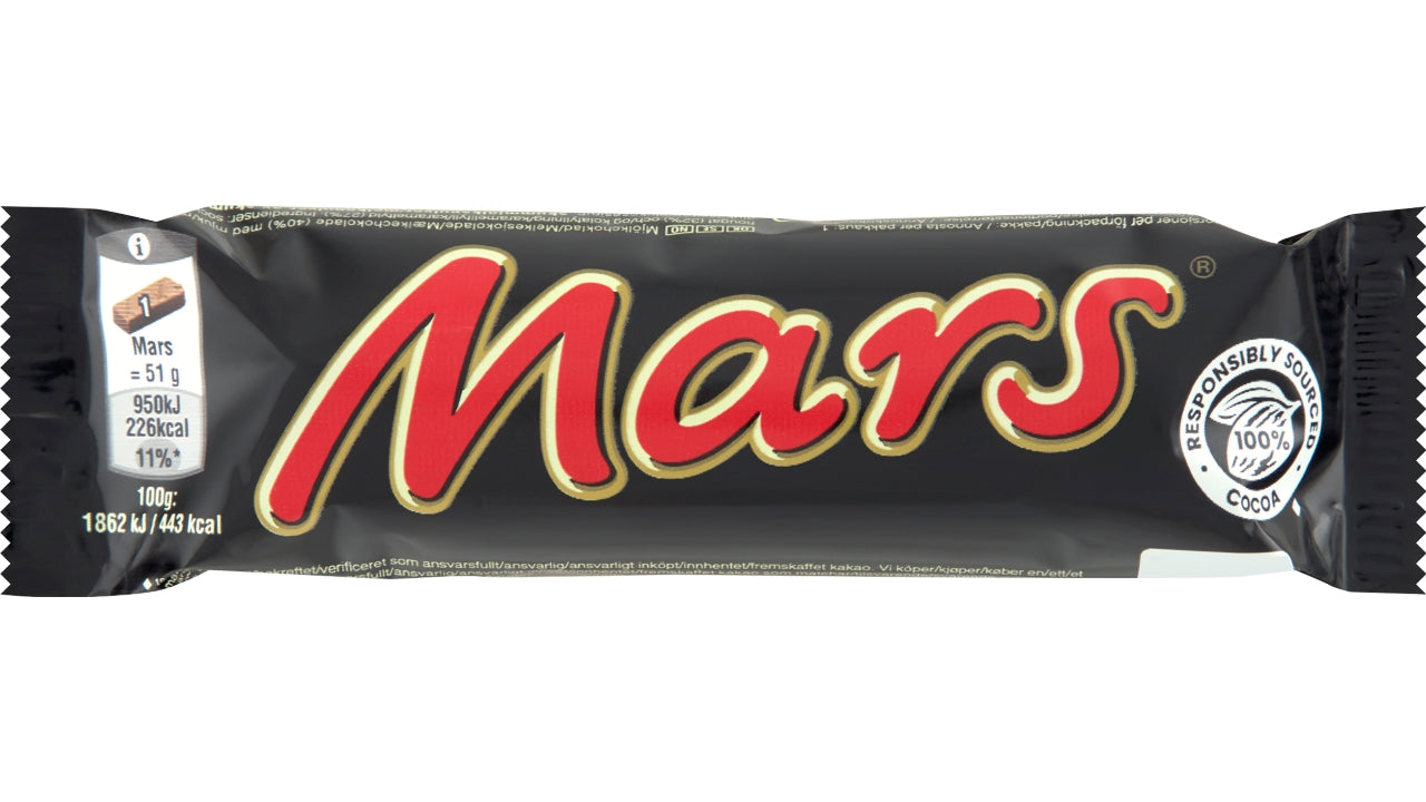 Mars chokolade single 32x51g