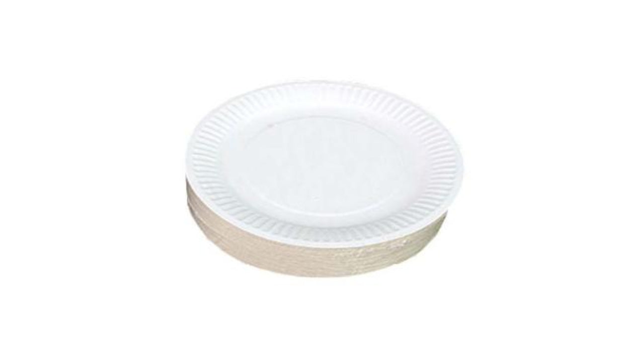 Paptallerken Ø23xH1cm FSC hvid 100stk