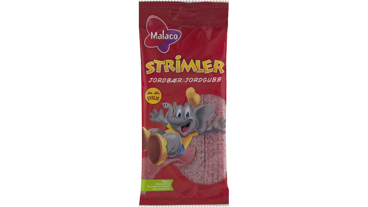 Strimler jordbær 80g