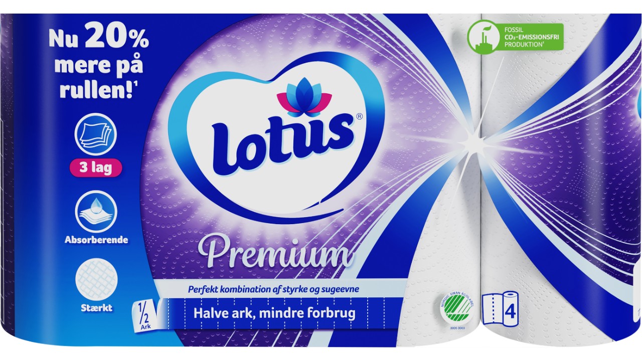 Lotus premium køkkenrulle 4stk