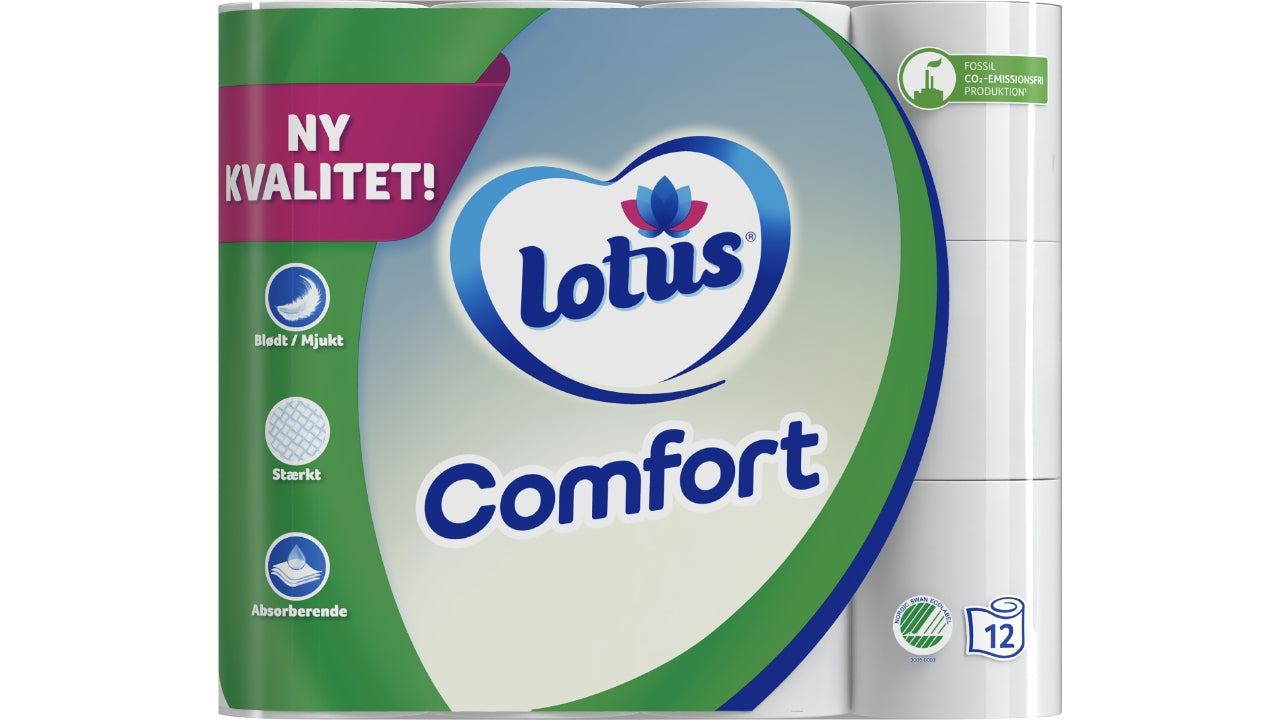 Toiletpapir Lotus comfort 12rl