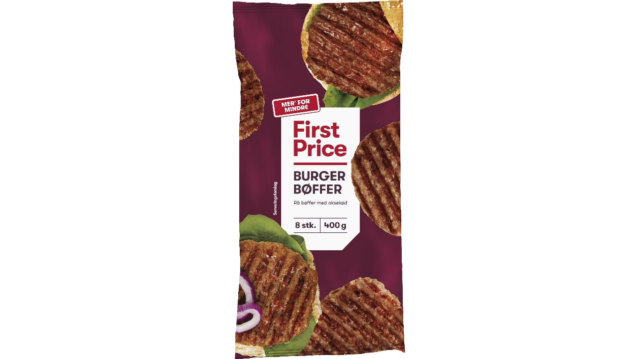 Burgerbøffer 8stk 400g