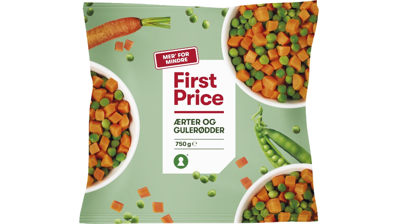 Søde ærter m/gulerod 750g