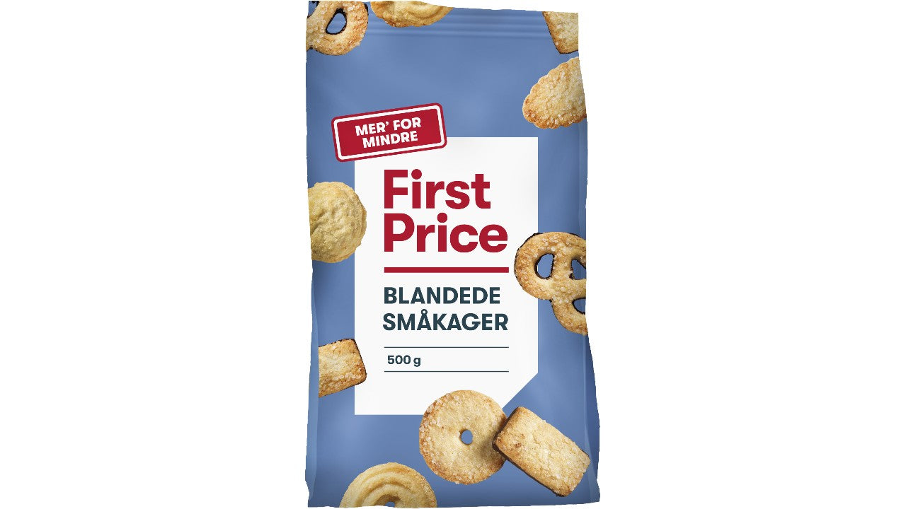 Blandede småkager m/choko 500g