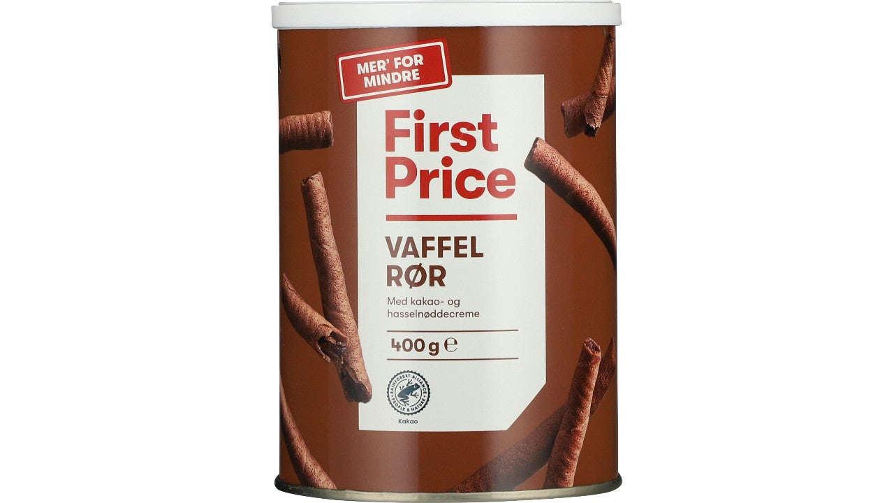 Vaffelrør m/nøddecreme 400g