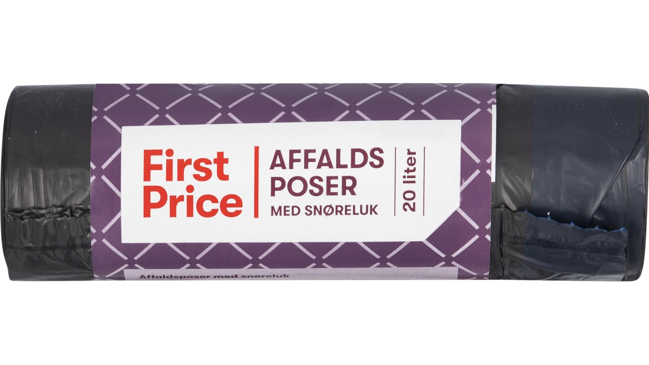 Affaldspose m/snøre 20L 20stk