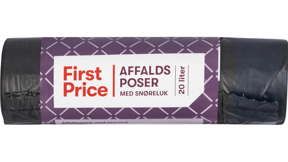 Affaldspose m/snøre 20L 20stk