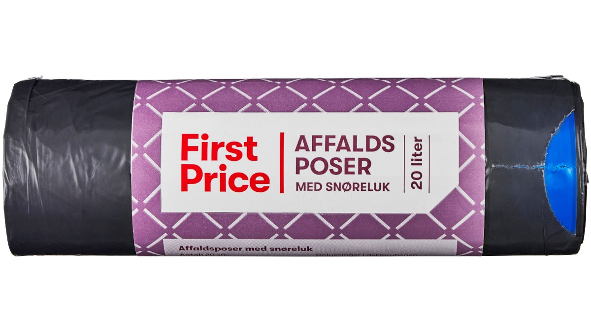 Affaldspose m/snøre 20L 20stk