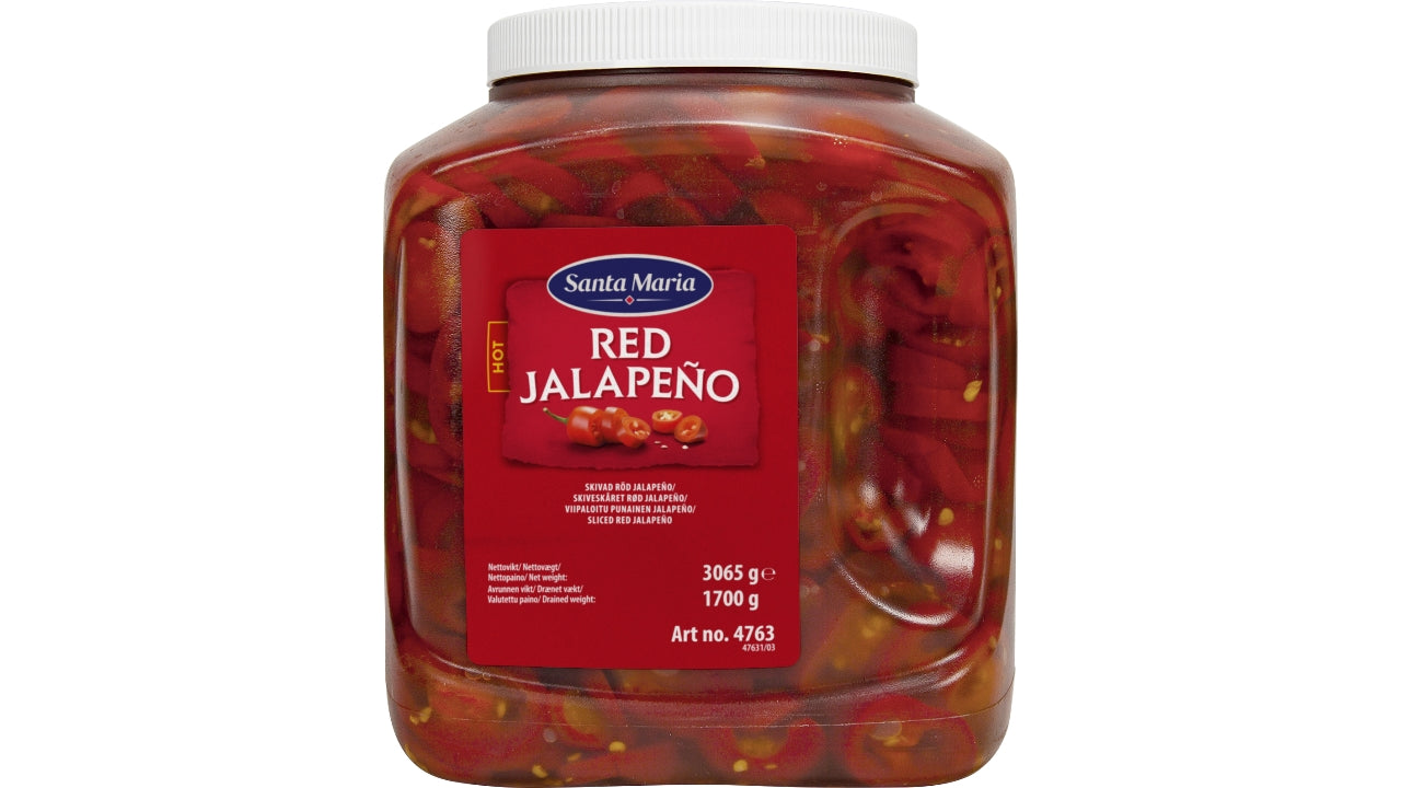 Jalapenos skåret rød 3,065kg