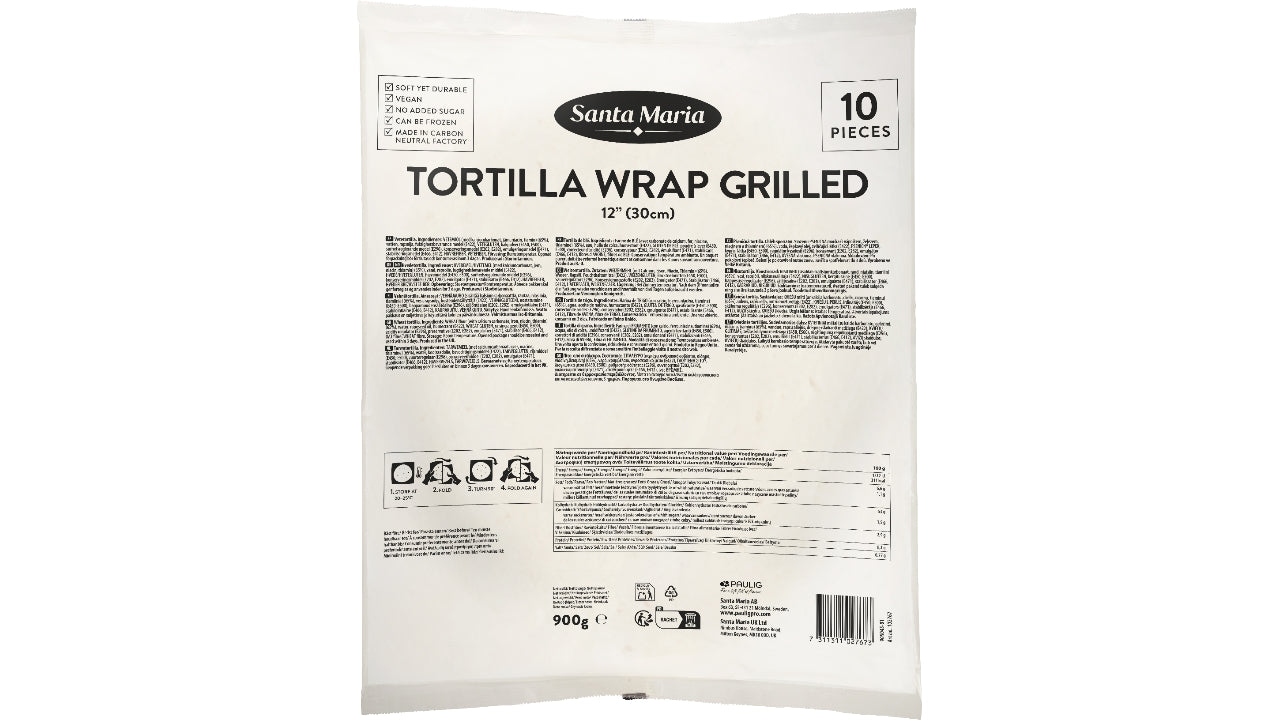 Tortilla wrap grilled 30cm 10stk