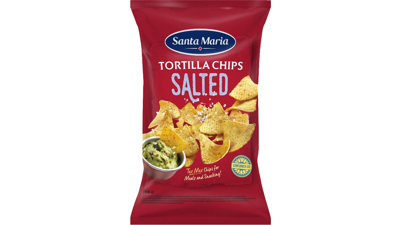 Tortilla chips saltet 185g