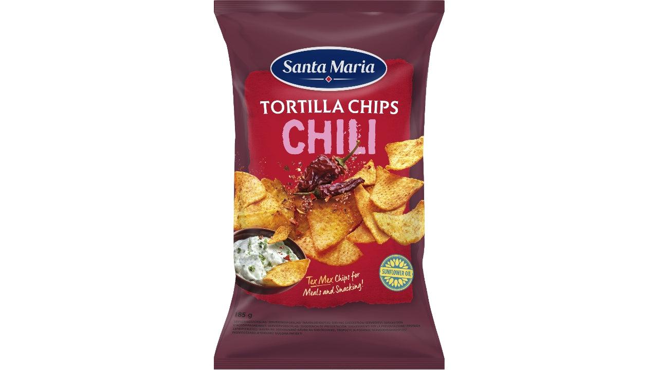 Tortilla chips chilli 185g