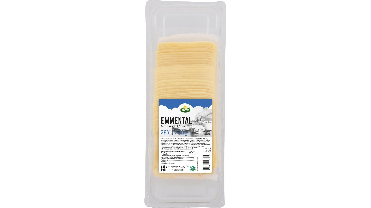 Emmentaler 45+ 750g i skiver