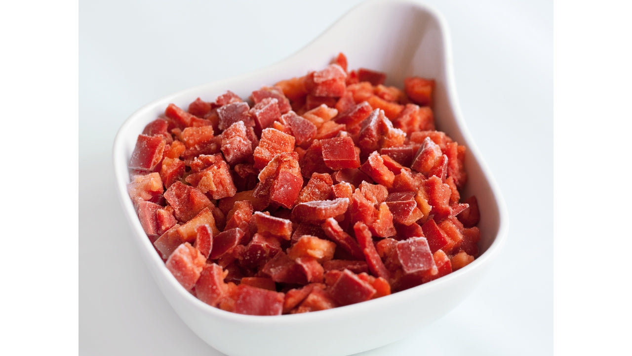 Øko peberfrugt rød tern 2,5kg