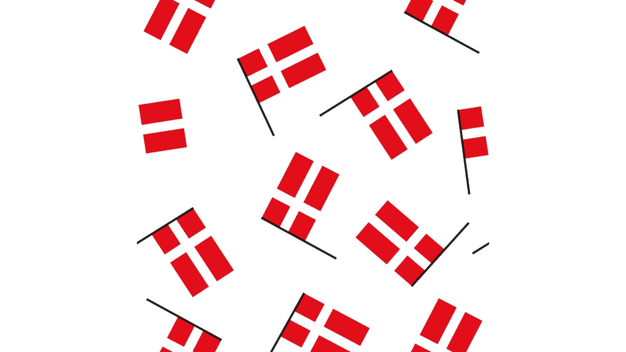 Serviet 33x33cm danske små flag 20stk