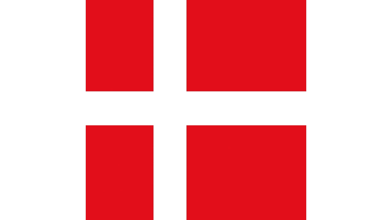 Serviet 33x33cm 3-lags dansk flag 20stk