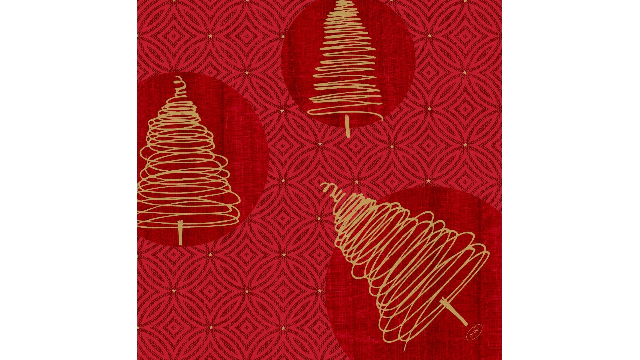 Serviet 40x40cm elegant trees 60stk