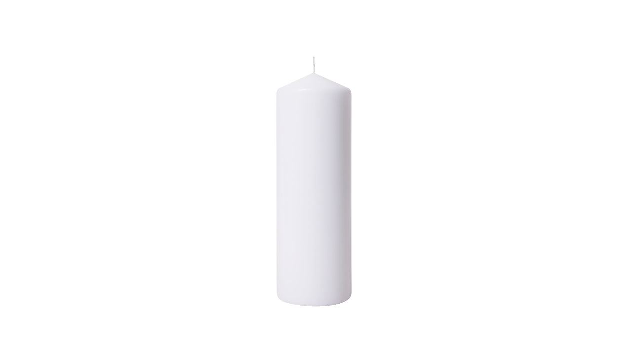 Bloklys 30xØ10cm Hvid