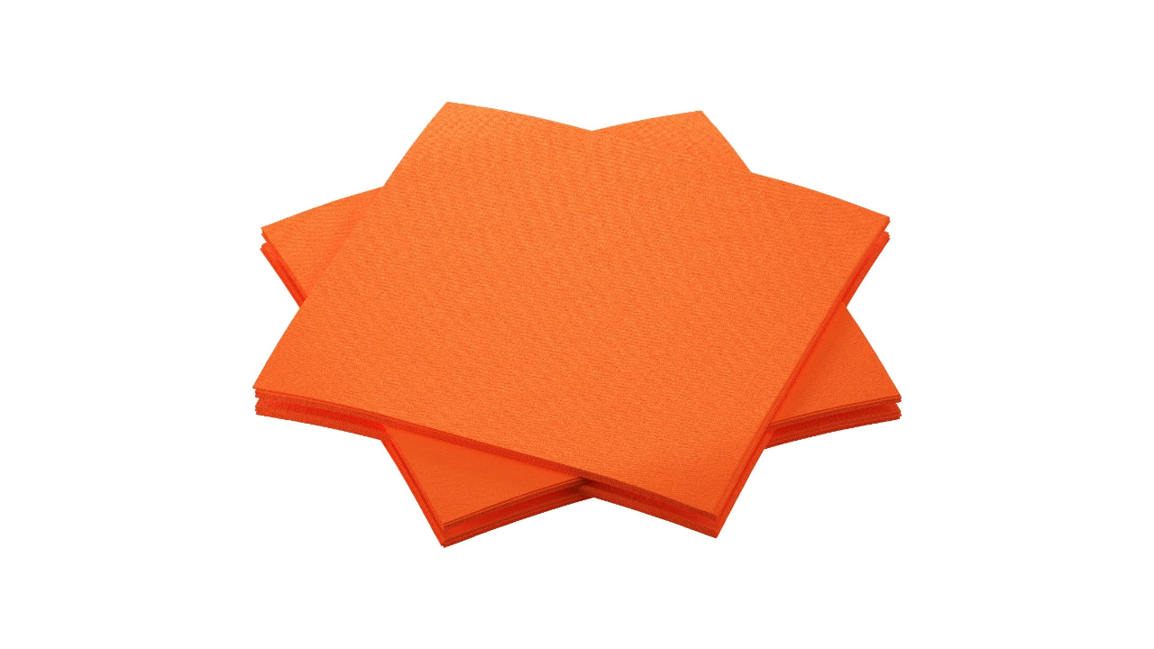 Serviet 20x20cm sun orange 180stk
