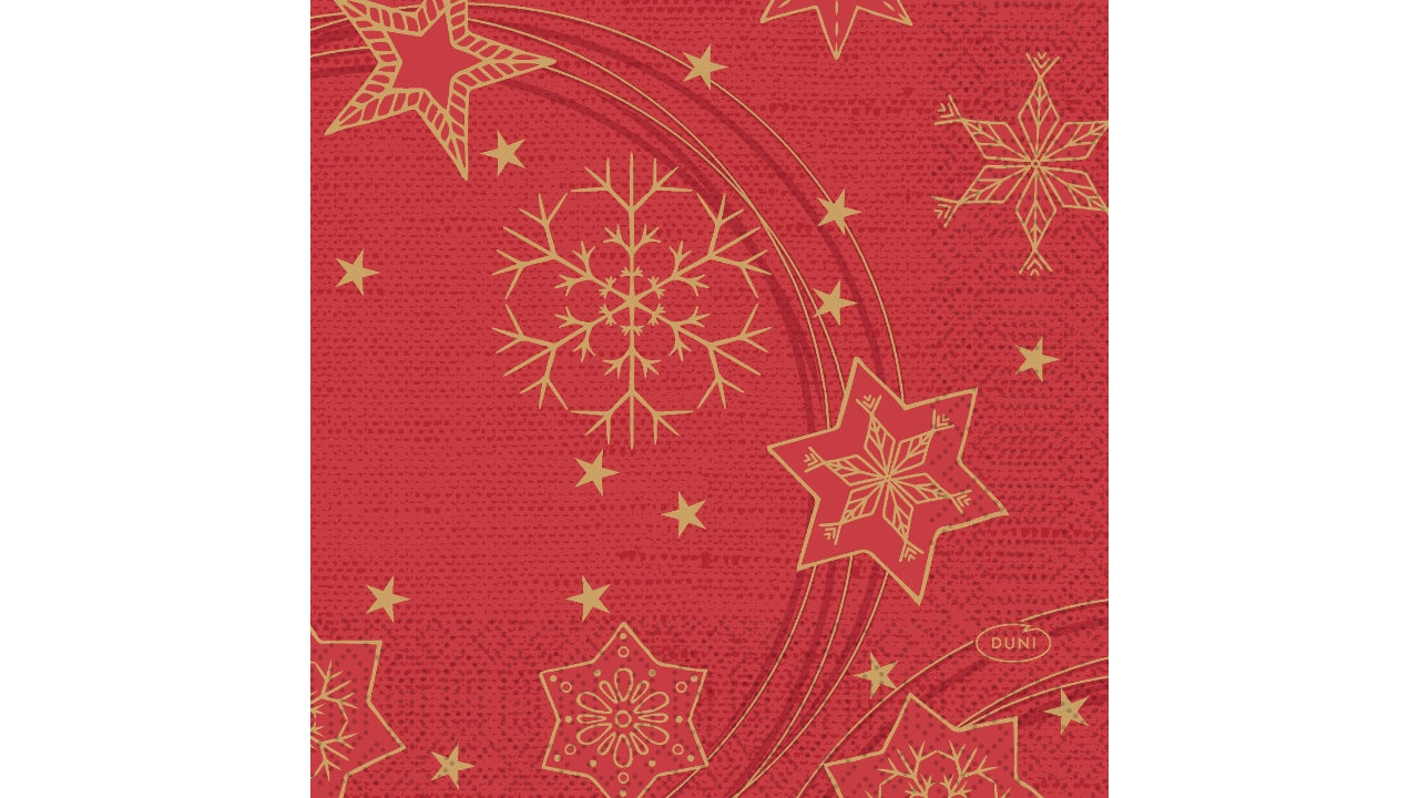 Serviet 24x24cm star shine red 50stk