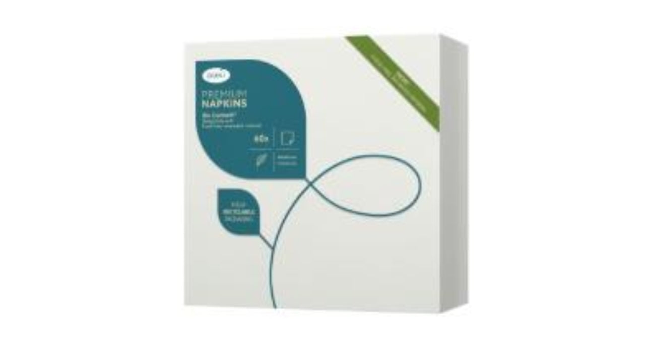Serviet 40x40cm Hvid 60stk