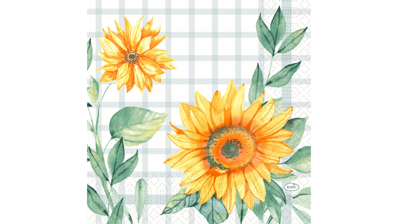 Serviet sunflower 33x33cm 50stk