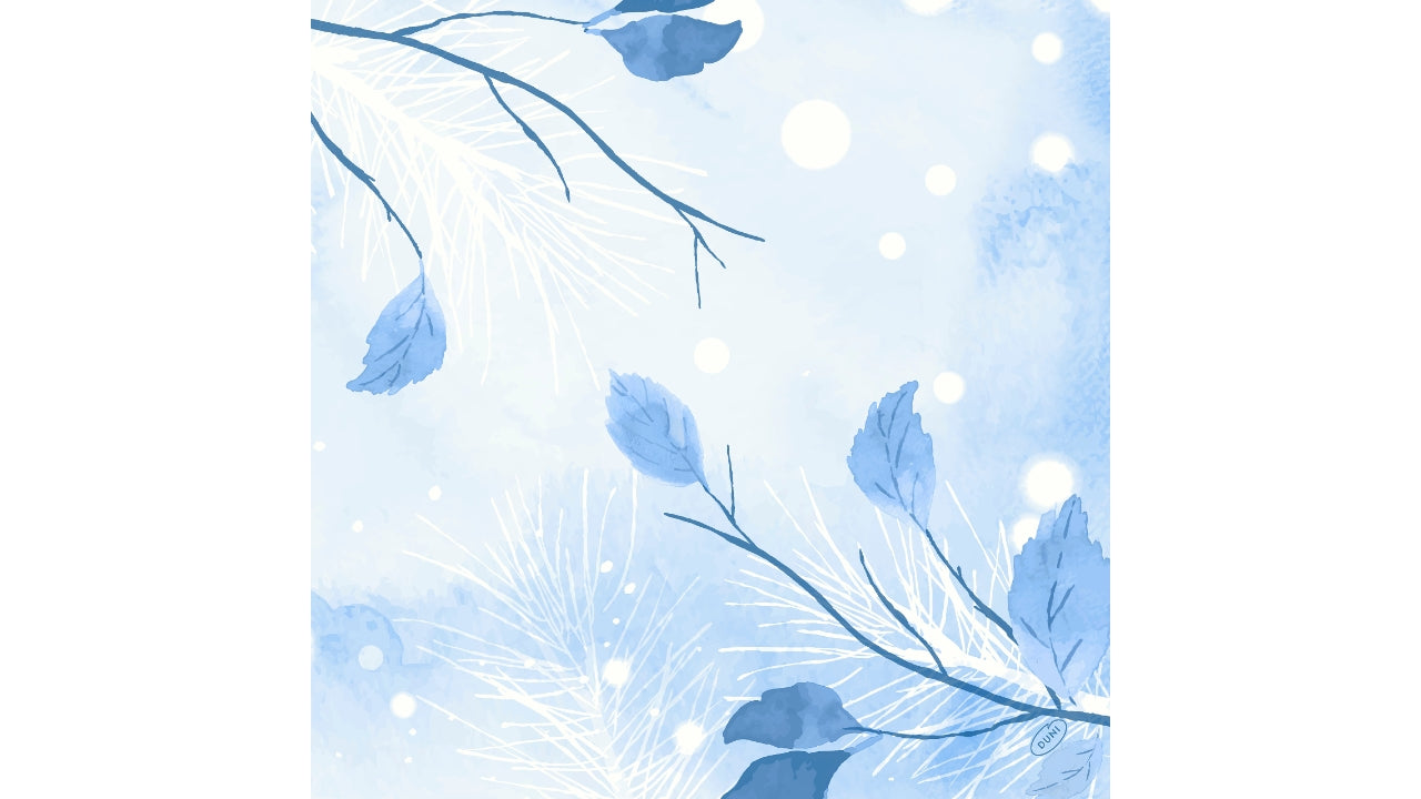 Serviet 40x40cm frosted winter 60stk